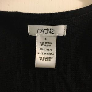 Black ruffled Cache sweater like new